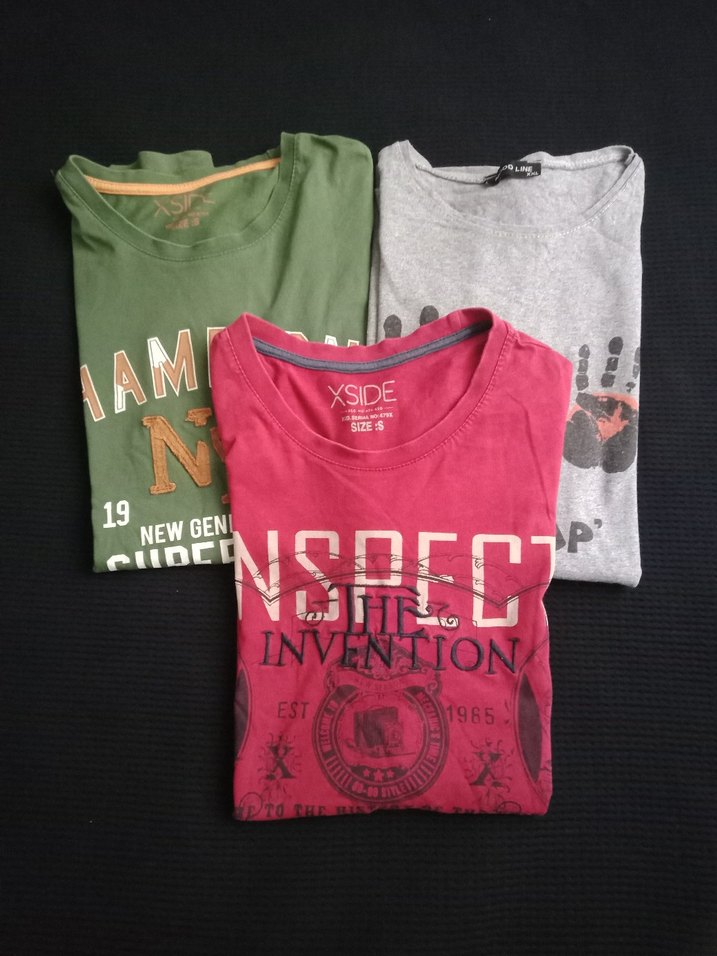 3 tişört tek fiyata Erkek Pembe Baskılı Kısa Kollu Pamuk Tişört - Görsel 5