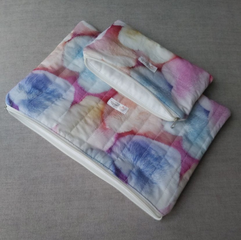 3D PeluşKalp Desenli MakyajÇantası&Kalemlik+ Kitap&Tablet Kılıfı - Görsel 4