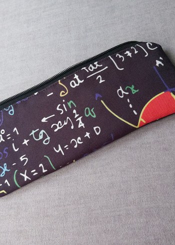 Matematik&Kimya Temalı Kalemlik/Organizer Çanta 2'li Set - Görsel 6