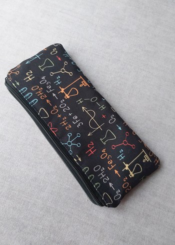 Matematik&Kimya Temalı Kalemlik/Organizer Çanta 2'li Set - Görsel 5