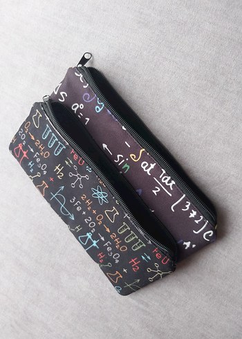 Matematik&Kimya Temalı Kalemlik/Organizer Çanta 2'li Set - Görsel 4