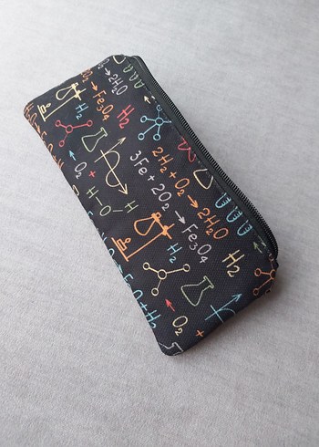 Matematik&Kimya Temalı Kalemlik/Organizer Çanta 2'li Set - Görsel 11