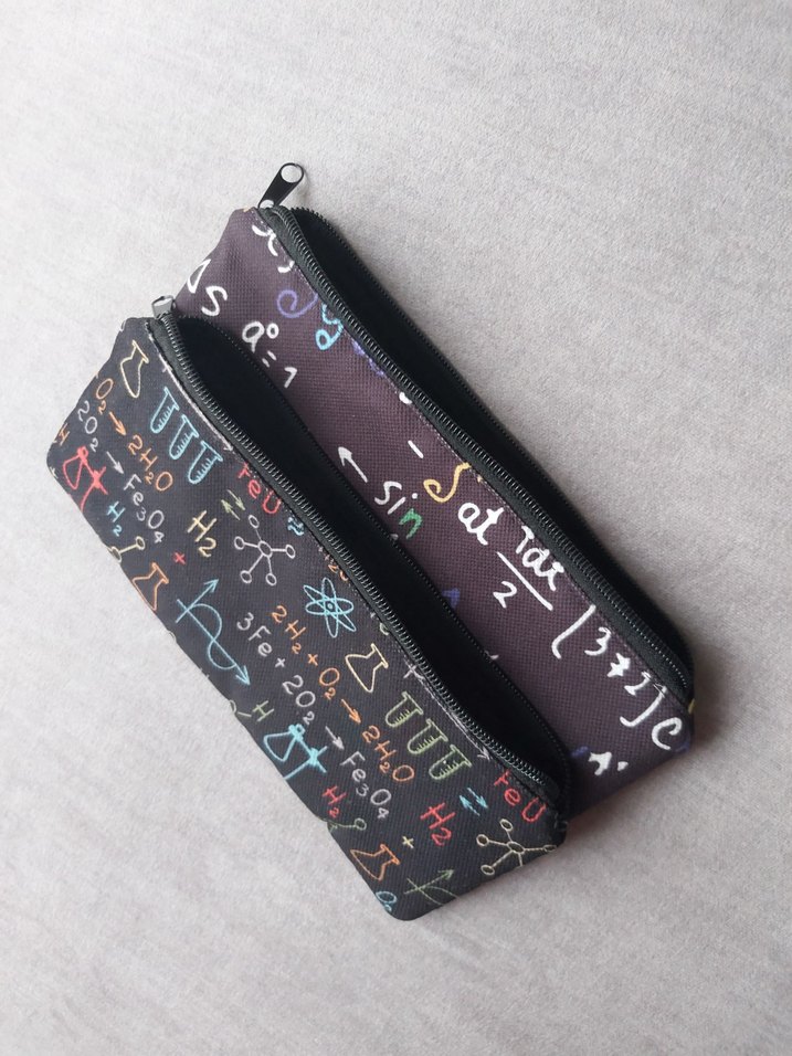 Matematik&Kimya Temalı Kalemlik/Organizer Çanta 2'li Set - Görsel 4