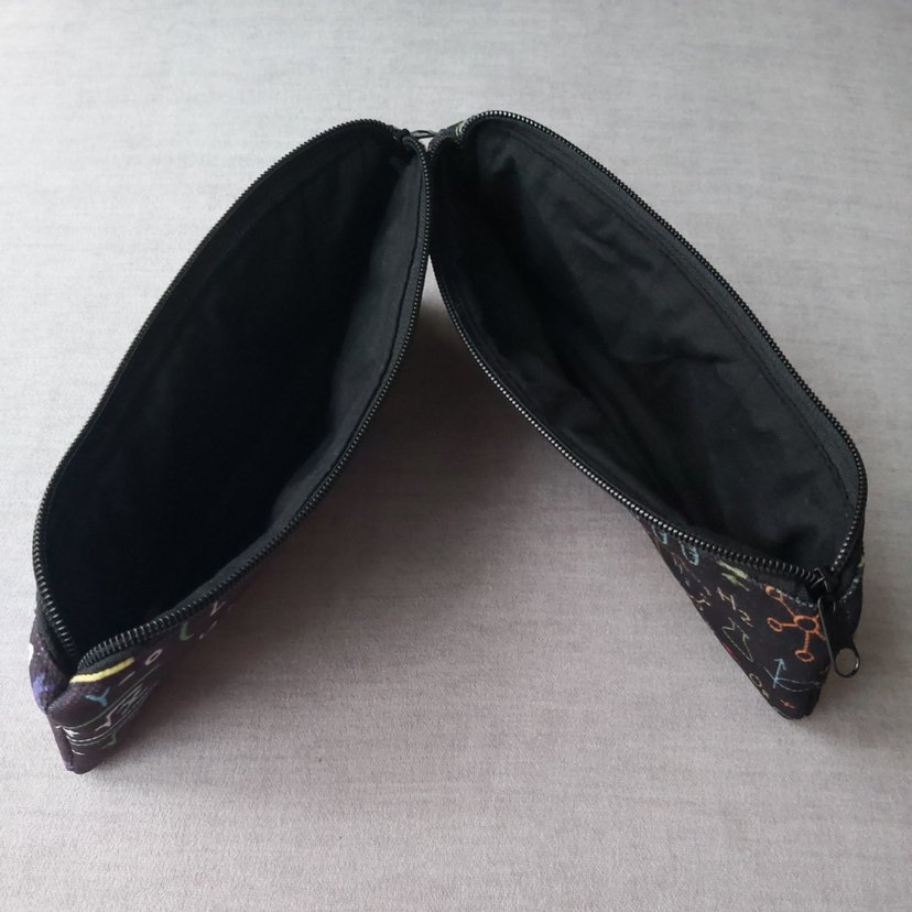 Matematik&Kimya Temalı Kalemlik/Organizer Çanta 2'li Set - Görsel 3