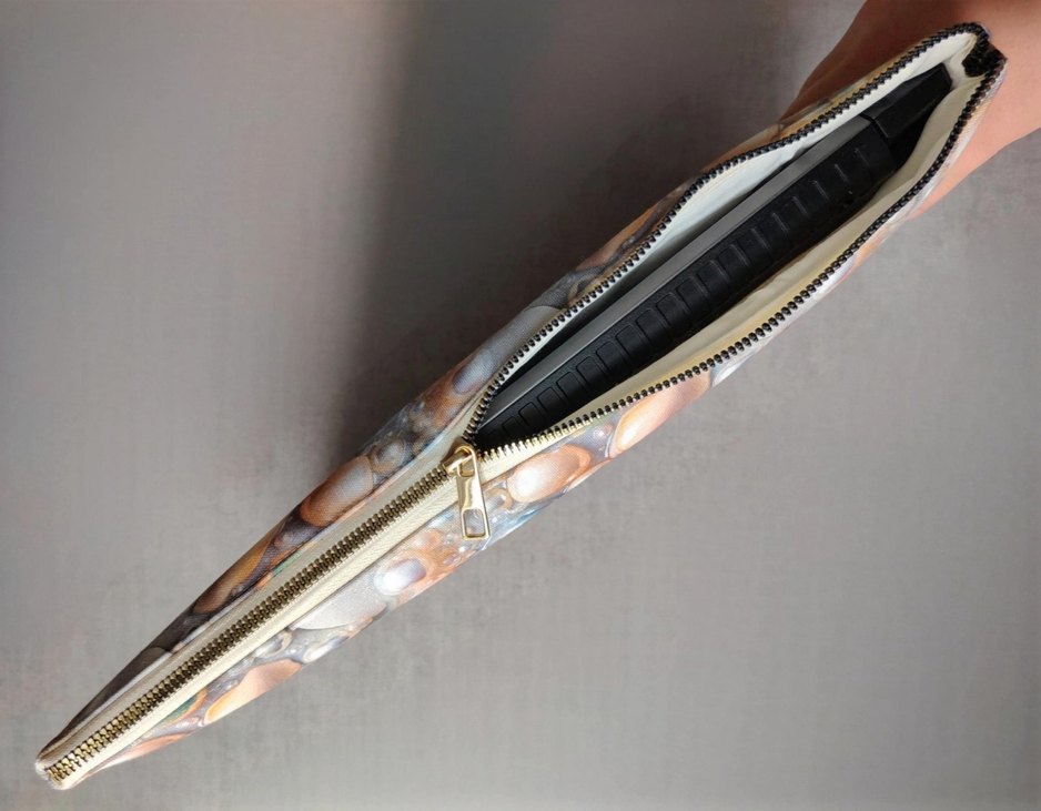 3D İnci Desenli Kadın Laptop & Evrak Çantası-Waterproof&Kapitone - Görsel 4