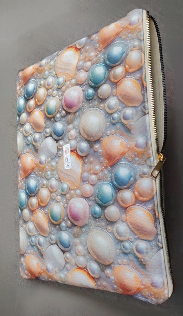 3D İnci Desenli Kadın Laptop & Evrak Çantası-Waterproof&Kapitone - Görsel 3