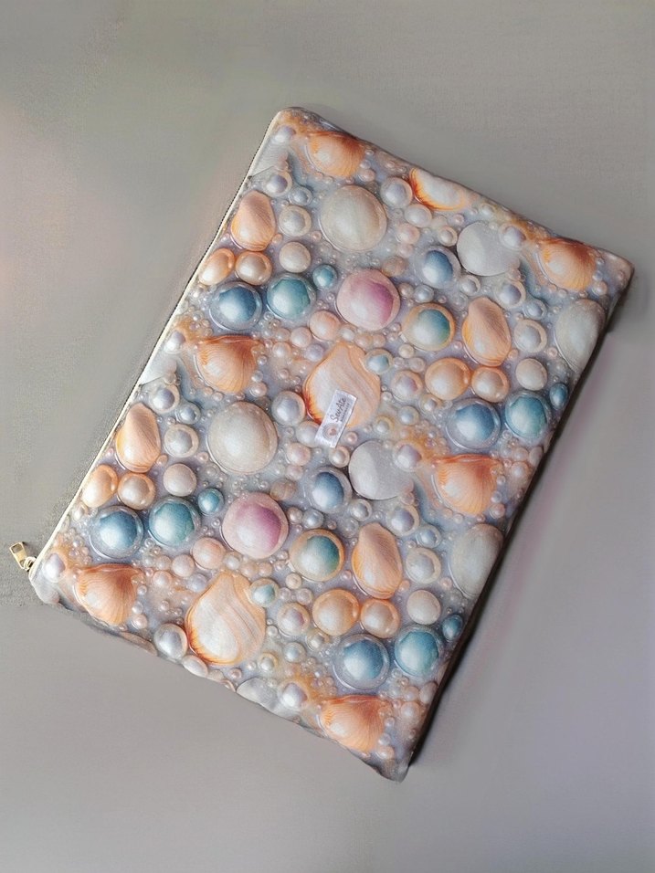 3D İnci Desenli Kadın Laptop & Evrak Çantası-Waterproof&Kapitone - Görsel 2