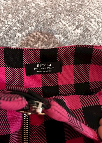 Pembe Ekose Desenli Mini Etek - Görsel 2