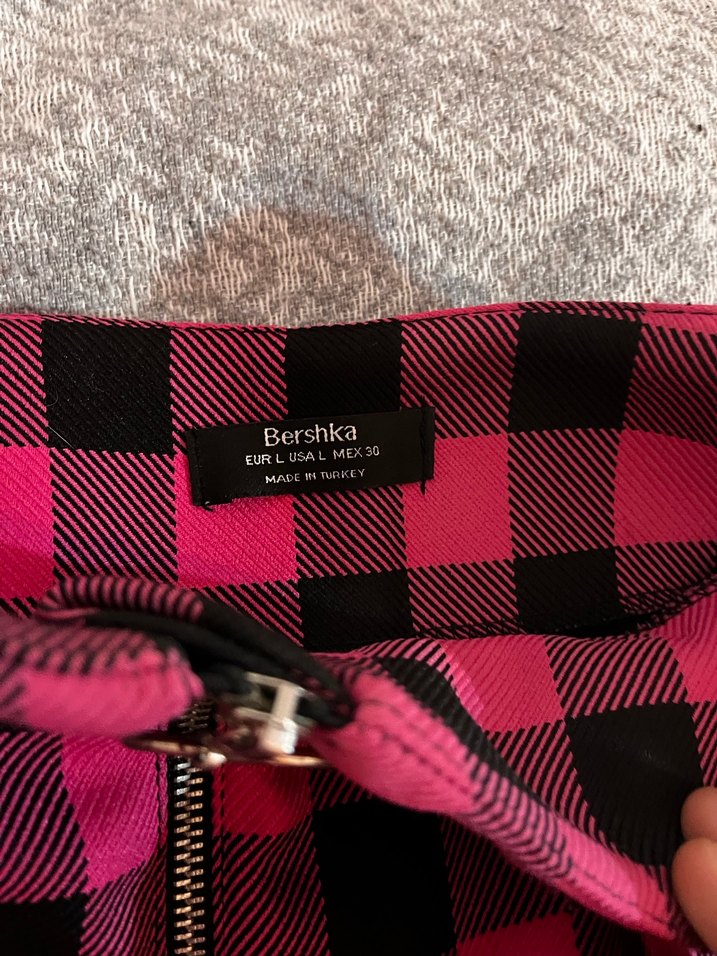 Pembe Ekose Desenli Mini Etek - Görsel 2