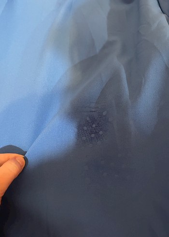 Oversize Kruvaze Mavi Ceket - Görsel 2