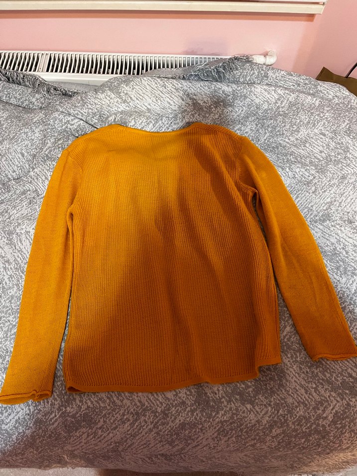 Kadın Sarı Basic Triko Kazak - Görsel 3