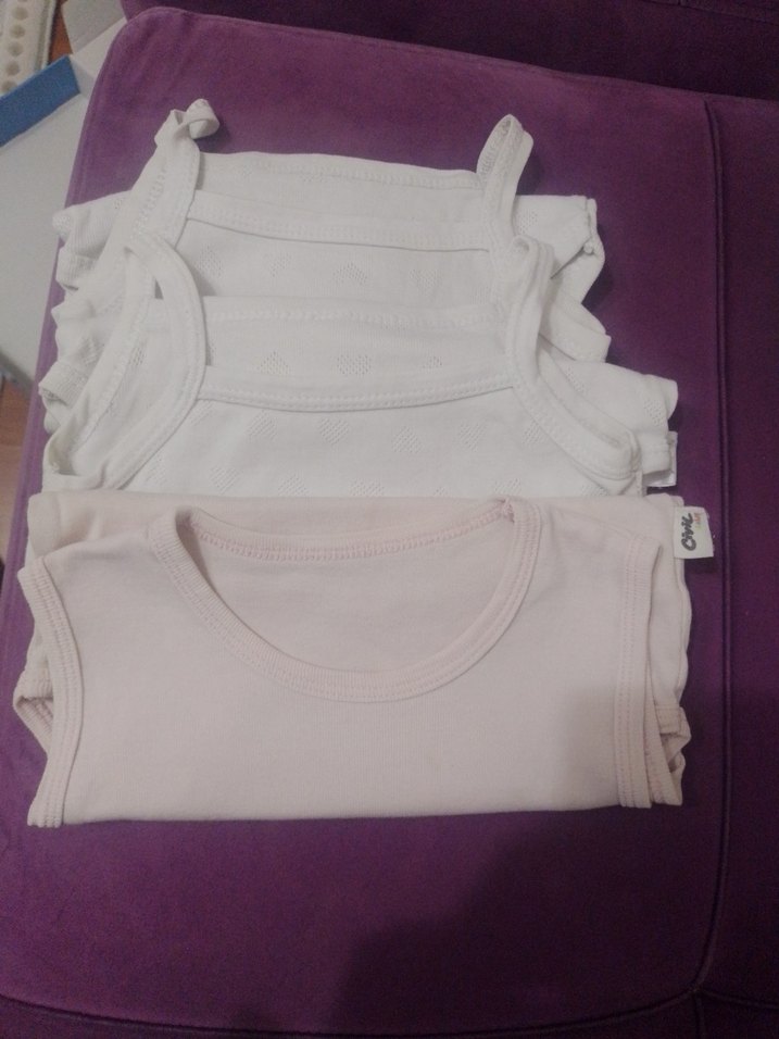 3 parça zıbın Beyaz ve pudra kız çocuk zıbın - Görsel 2