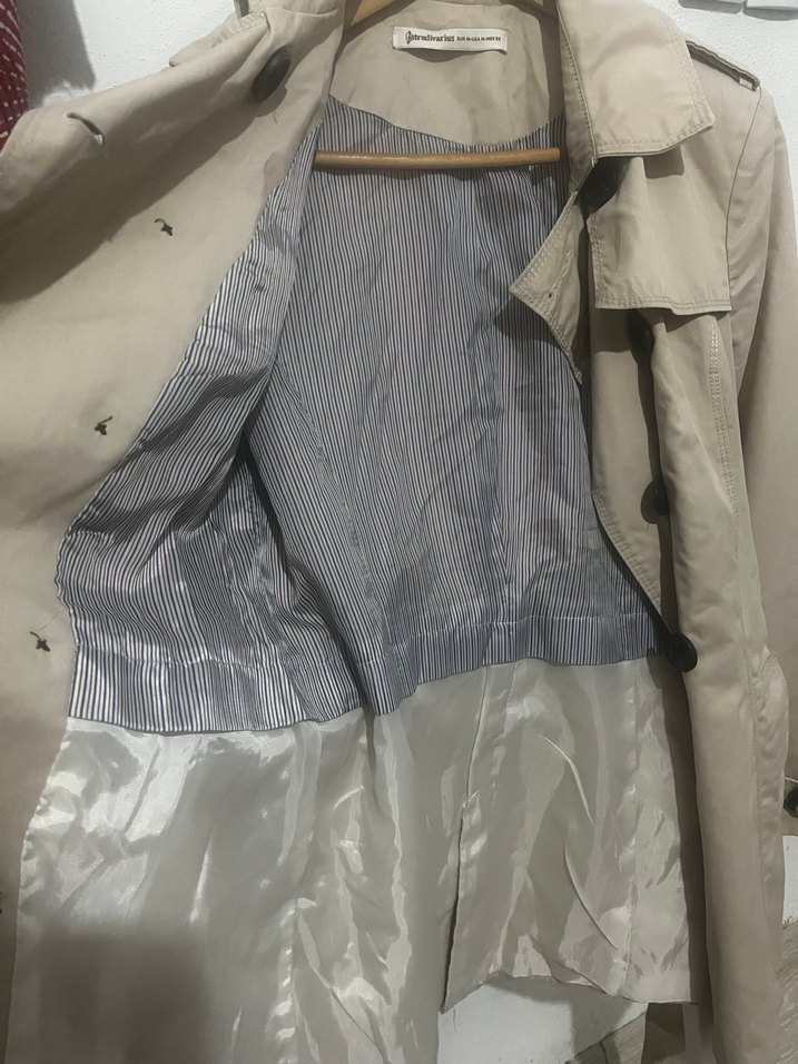 Bej Kemerli Midi Kadın Trençkot - Görsel 3