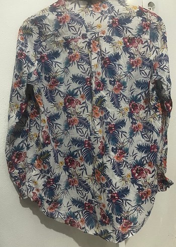 Çiçek Desenli Bohem Uzun Kollu Kadın Gömlek - Görsel 2