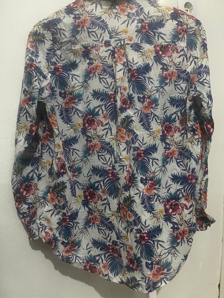 Çiçek Desenli Bohem Uzun Kollu Kadın Gömlek - Görsel 2