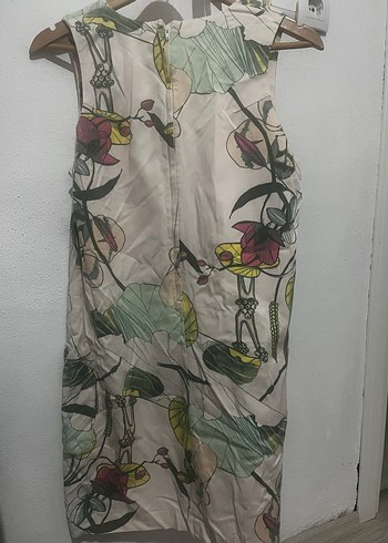 Çiçek Desenli Uzun Bohem Kalem Elbise - Görsel 2