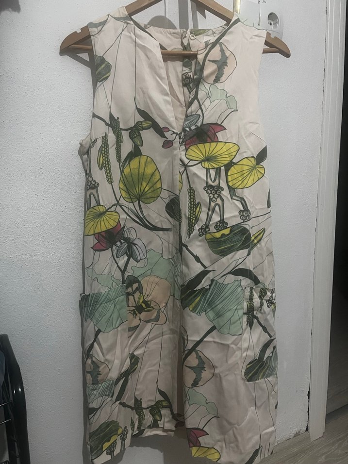 Çiçek Desenli Uzun Bohem Kalem Elbise - Görsel 3