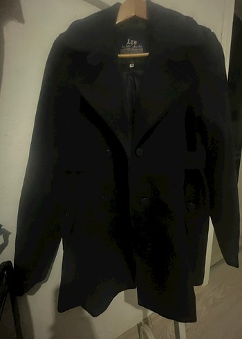 Karın Lacivert Midi Boy Düğmeli Kaban - Görsel 2