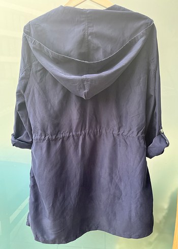 Mavi Kadın Keten Midi Ceket - Görsel 4