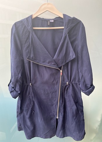 Mavi Kadın Keten Midi Ceket - Görsel 3