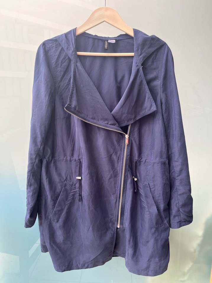 Mavi Kadın Keten Midi Ceket - Görsel 2