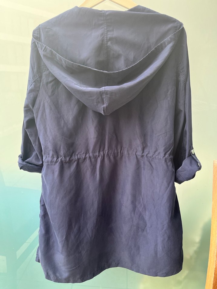 Mavi Kadın Keten Midi Ceket - Görsel 4