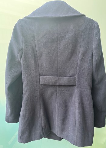 Lacivert Çift Düğmeli Kaban - Görsel 2