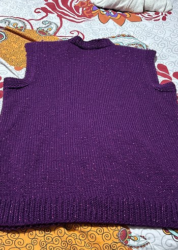 Mürdüm rengi süveter - Görsel 2