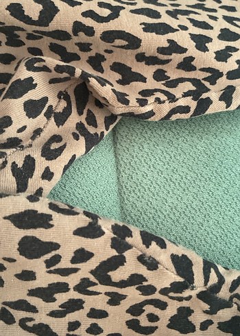 Kadın Leopar Desenli Tayt - Görsel 4