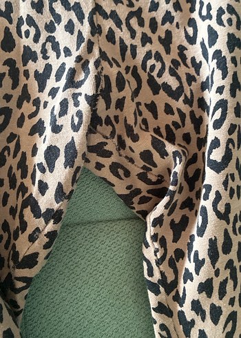 Kadın Leopar Desenli Tayt - Görsel 3