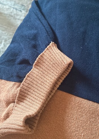 Kadın Kahverengi Triko Salaş Kazak - Görsel 4