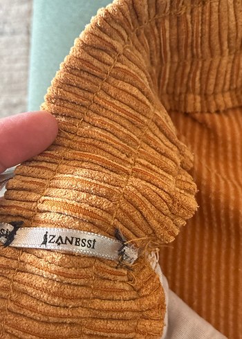 Kadın altın rengi kadife  Pantolon - Görsel 5