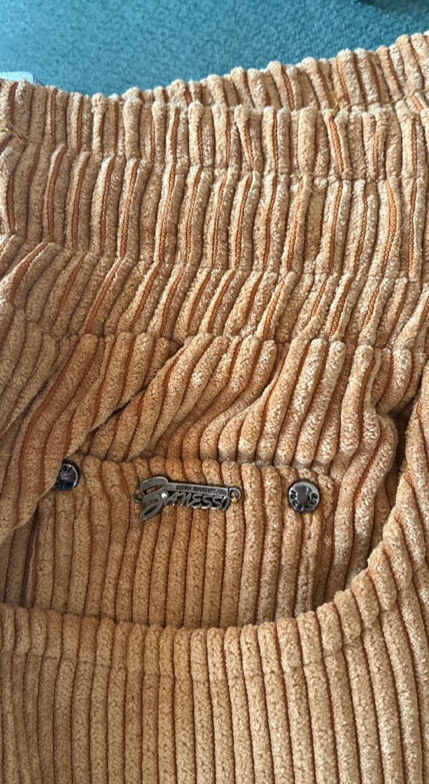 Kadın altın rengi kadife  Pantolon - Görsel 2