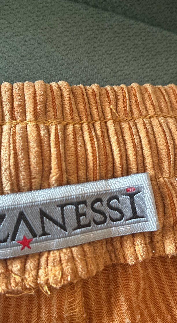 Kadın altın rengi kadife  Pantolon - Görsel 4