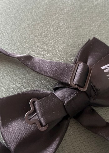 Siyah Düz Erkek Papyon - Görsel 4