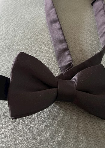 Siyah Düz Erkek Papyon - Görsel 2