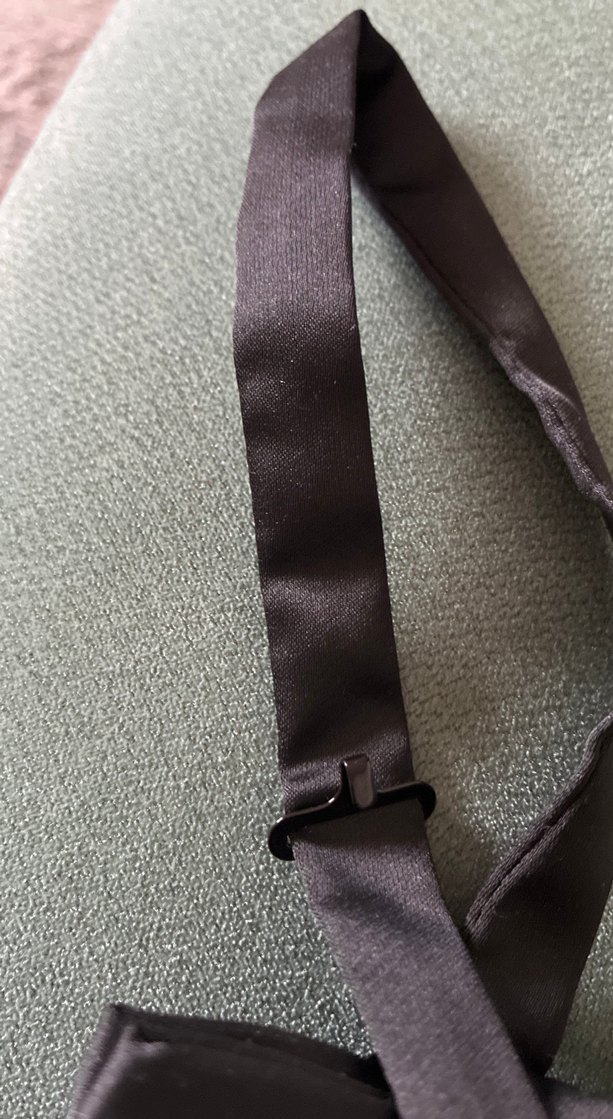 Siyah Düz Erkek Papyon - Görsel 3