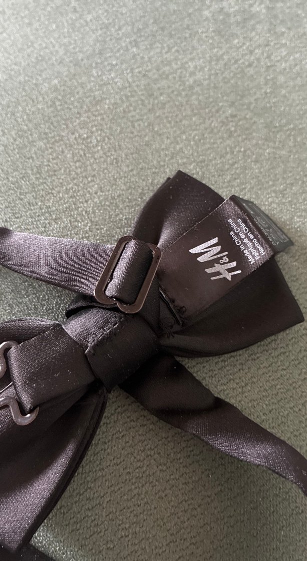 Siyah Düz Erkek Papyon - Görsel 5