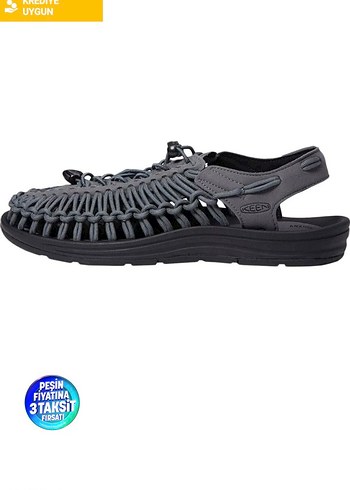 Gri Erkek Bantlı Kauçuk Sandalet - Görsel 5