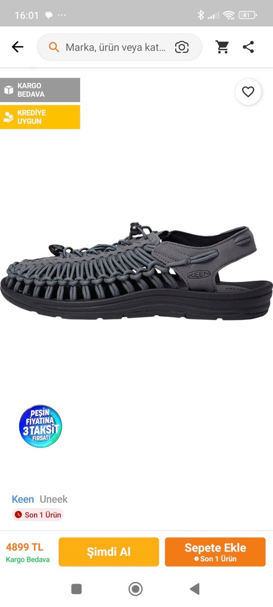 Gri Erkek Bantlı Kauçuk Sandalet - Görsel 5