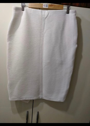 Beyaz Midi kışlık Kalem Etek - Görsel 2