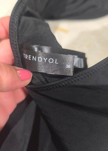 Siyah Tokalı Strappy Kadın Mayo - Görsel 4