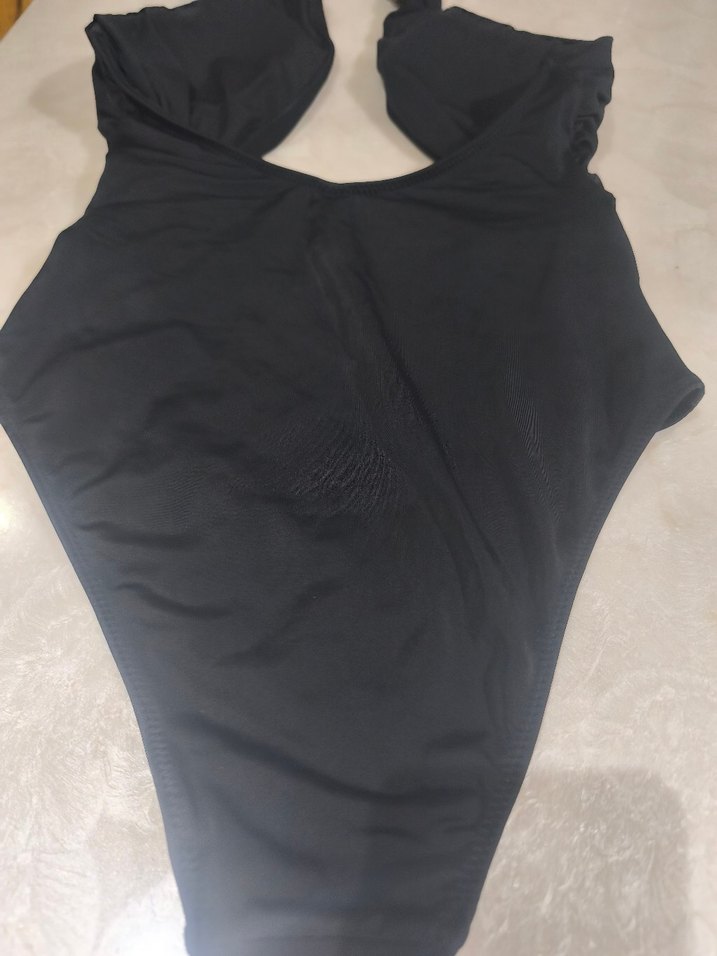 Siyah Tokalı Strappy Kadın Mayo - Görsel 3