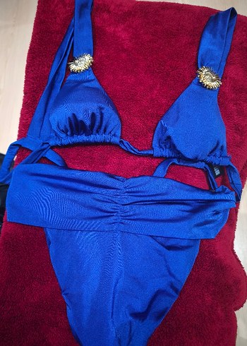 Mavi Strappy Mini Bikini Takımı - Görsel 3