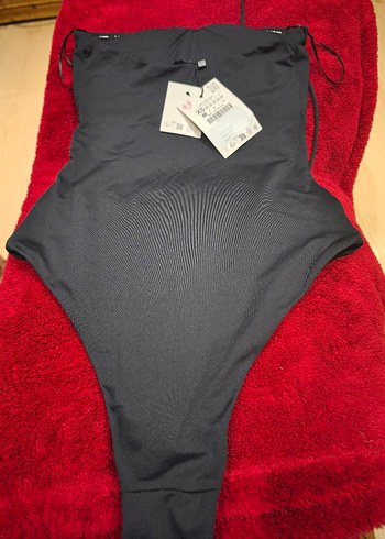 Siyah Askılı Kemer Detaylı Kadın Mayo - Görsel 2