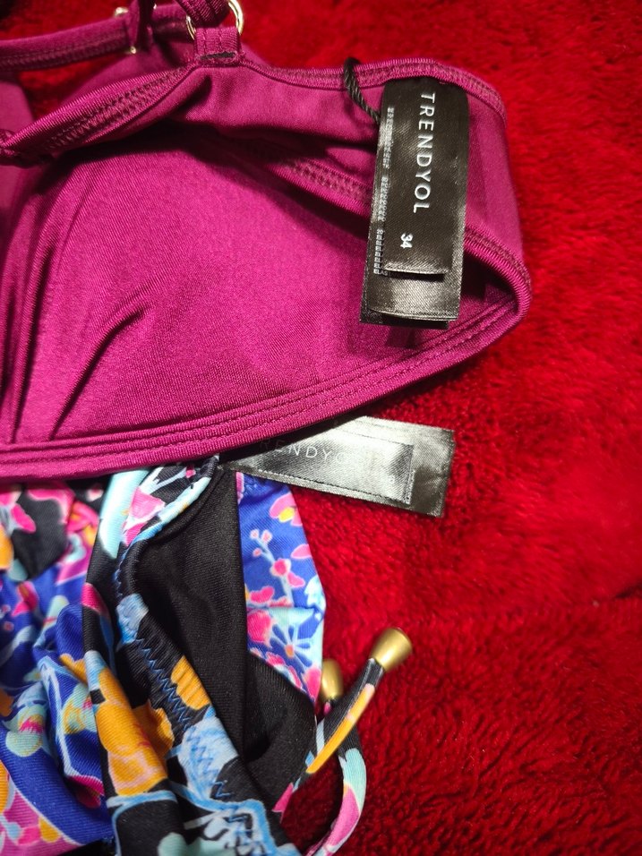 Bohem Tarz Renkli Desenli Kadın Bikini - Görsel 4