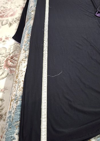 Uzun Kollu Mor Siyah Gotik Mezuniyet Elbisesi - Görsel 7