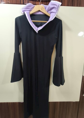 Uzun Kollu Mor Siyah Gotik Mezuniyet Elbisesi - Görsel 3