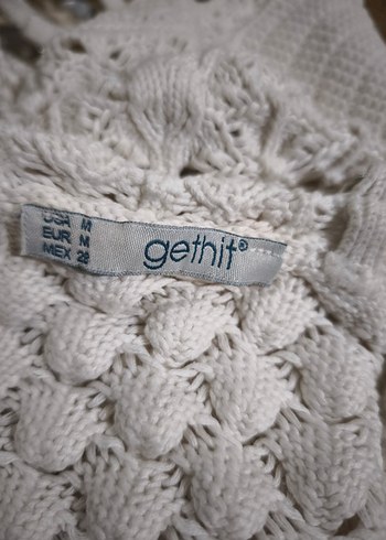 Beyaz Örgü Bohem Büstiyer - Görsel 4