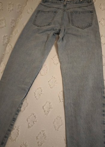 Gri Rahat Kesim Kadın Denim Pantolon - Görsel 3